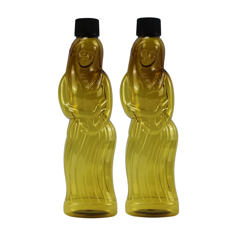 240ml Unique Body Shape for Juice Beverage Water Drink Cup Empty Disposable Clear Pet Plastic Bottles with Cap