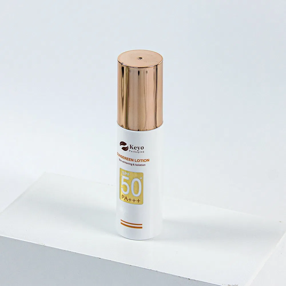 50ml 60ml 80ml Cosmetic Packaging Pet Round Plastic SPF Cream Lotion Serum Bottle Empty Spray Pump Plastic Bottles