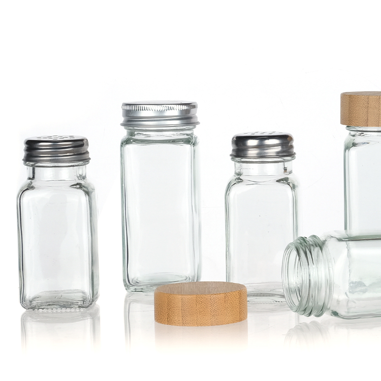 Transparent Seasoning Jars Spice Bottle with Plastic Shaker and Lid