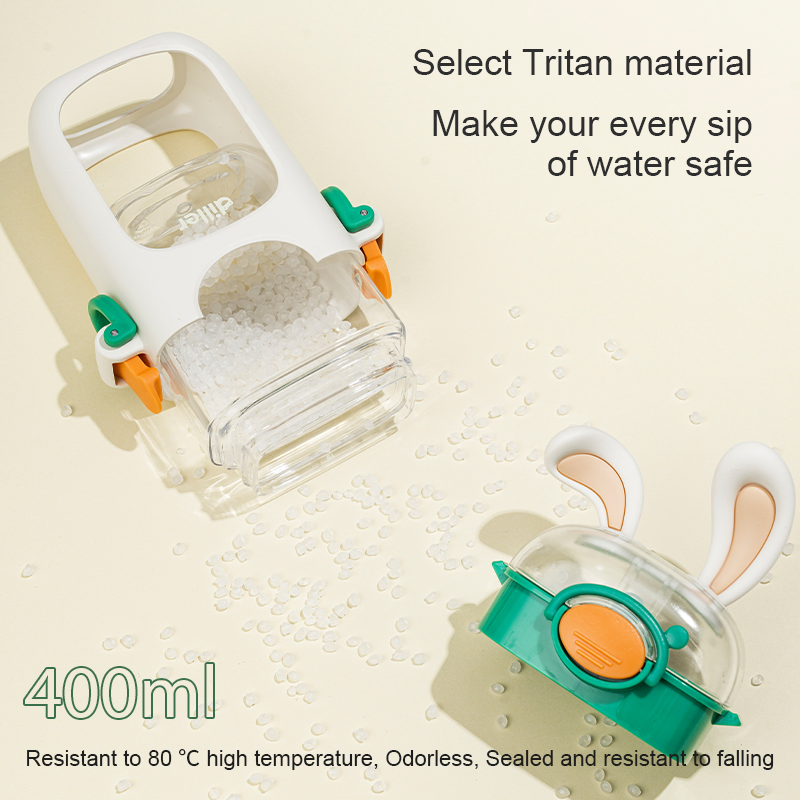 Wholesale Rabbit Kids Tritan BPA Free Plastic Water Bottles with Strap