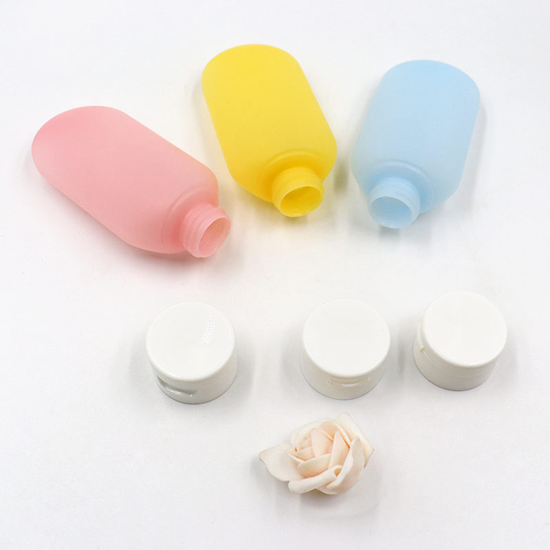 Cosmetic Pink Green Yellow Squeeze Bottle with Flip Top Cap for Lotion 30ml 60ml Plastic Tube for Cream Packaging 100ml
