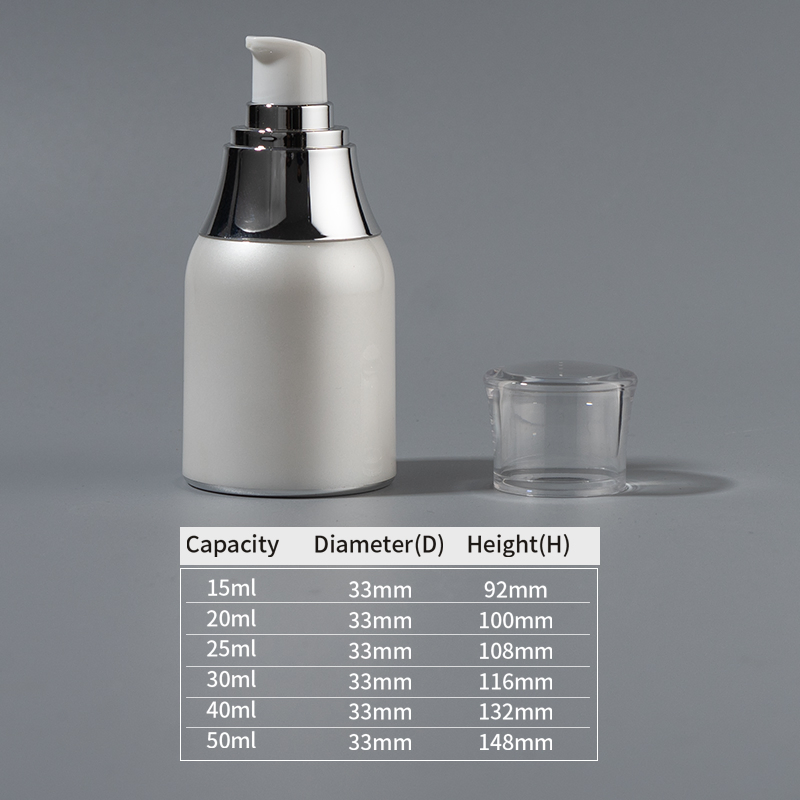 High Quality Plastic Airless Pump Bottle for Skincare Cosmetic Packaging