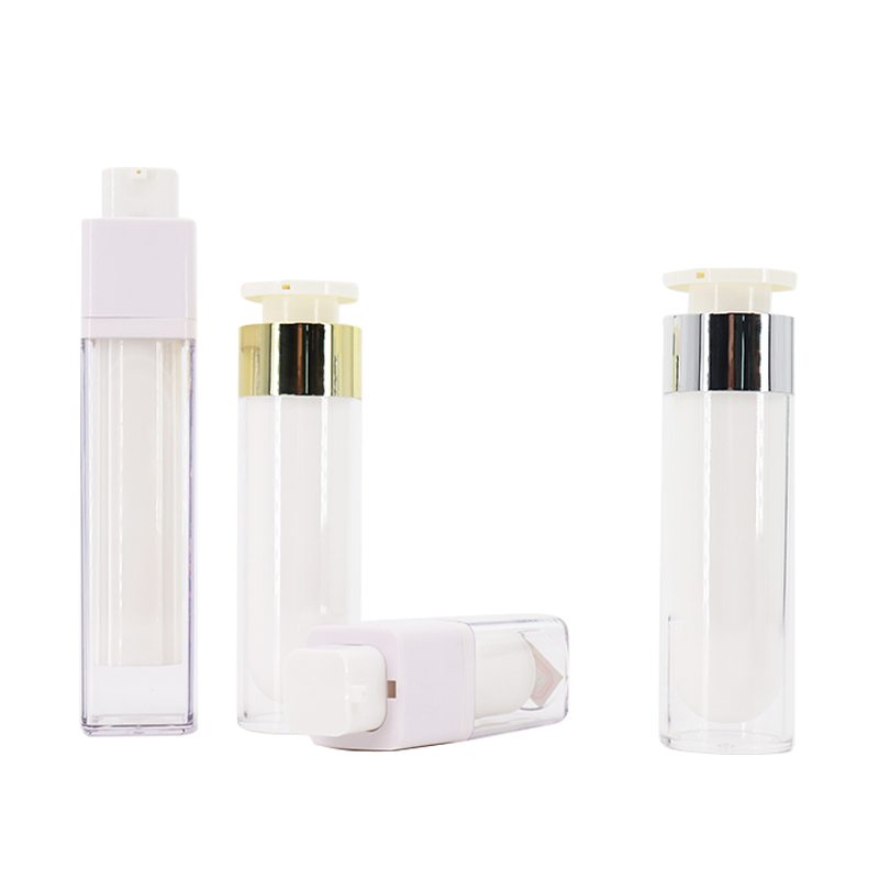 Hot Sale High Quality Custom Refillable Plastic Acrylic Twist Lid Airless Serum Pump Lotion Cream Bottle for Cosmetic