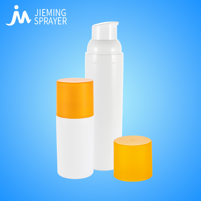 Cosmetic 30ml 50ml 75ml Plastic PP Vacuum Airless Bottle Round Edge Base Shape Snap Pump for Skincare Cream Serum Lotion Airless Bottle