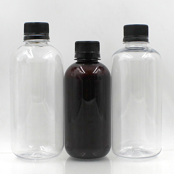 Food Grade Disposable Transparent Pet 350ml 12 Oz Clear Plastic Juice Beverage Bottles with Child Proof Cap