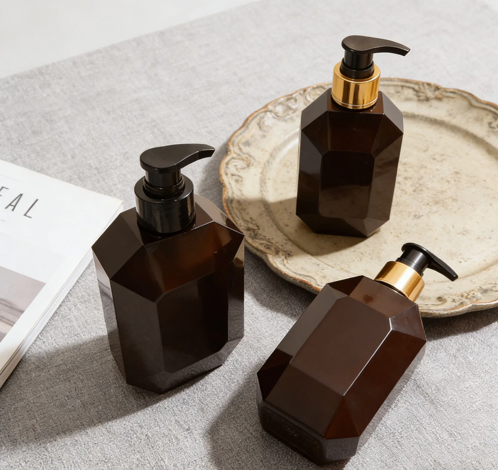 Packaging Cosmetic Liquid Hand Soap Multi-Capacity Pet Plastic Refillable Bottle