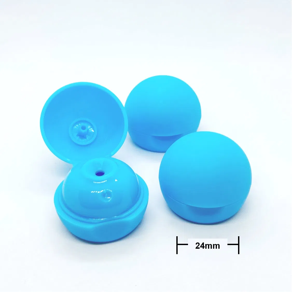 Cosmetic Packing 20mm 24mm Ball Shape Plastic Bottle Cap Flip Top Cap