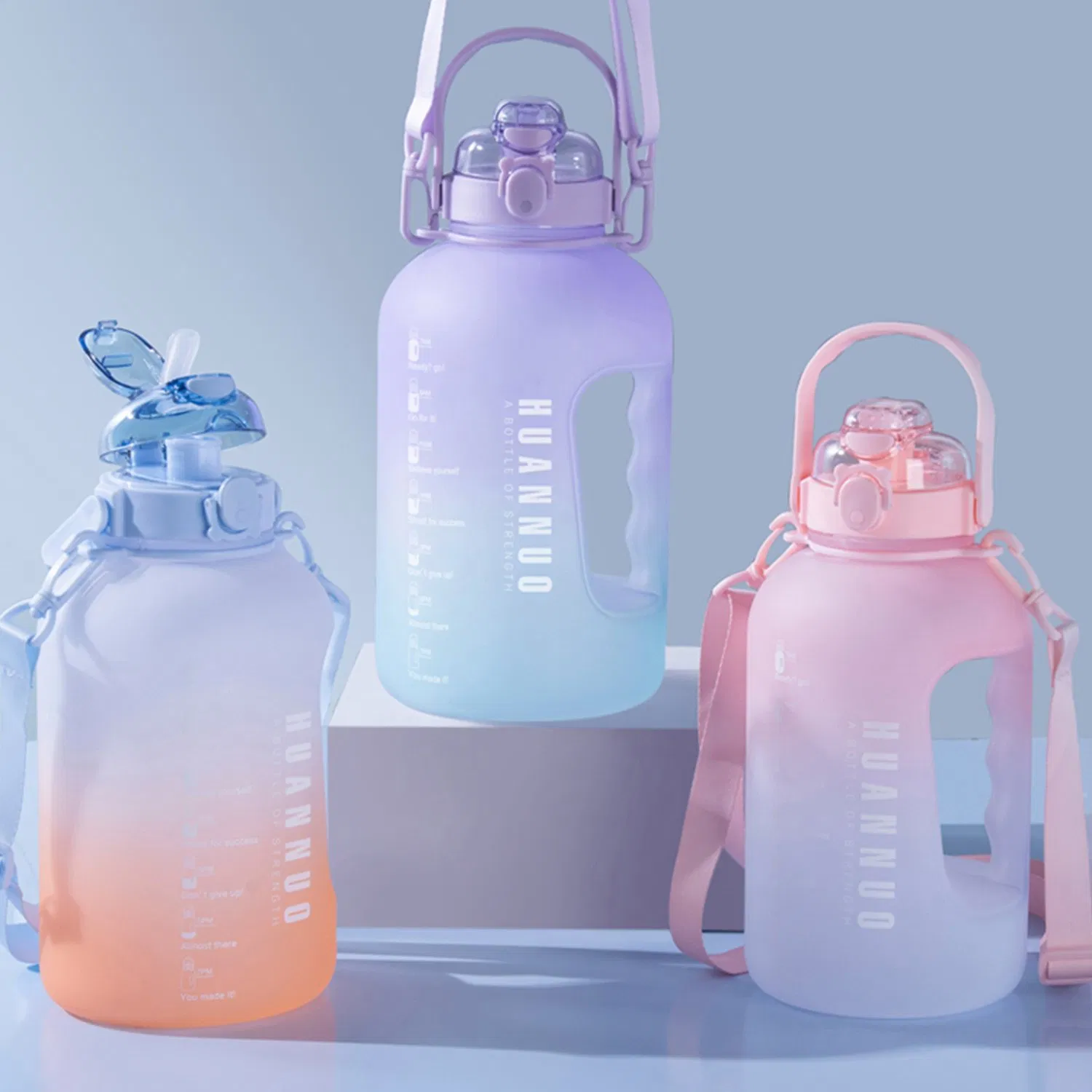 Wholesale Large-Capacity Sport Plastic Clear Water Bottle Drinking Jug with Lids