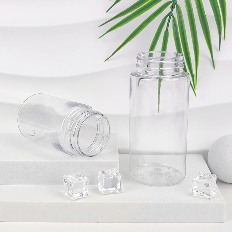 Disposable Milk Tea Cups with Lids Commercial Packing Plastic Wide Mouth Beverage Bottles Pet Juice Bottles