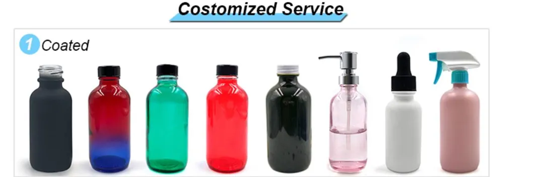 Glass Boston Round Beverage Bottle 6