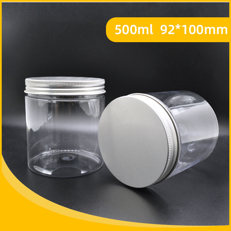 500ml Pet Food Jars for Sale Eco-Friendly Plastic Pet Bottle with Black Lid Food Grade