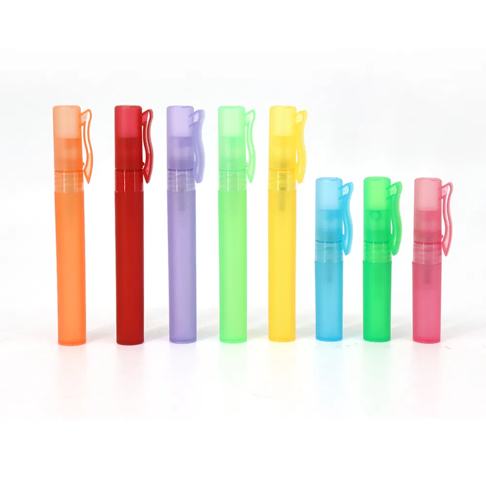 Wholesale 5ml 10ml Plastic Spray Pen Fine Mist Spray Travel Portable Leak-Proof Perfume Facial Mist Pen Bottle with Hook up