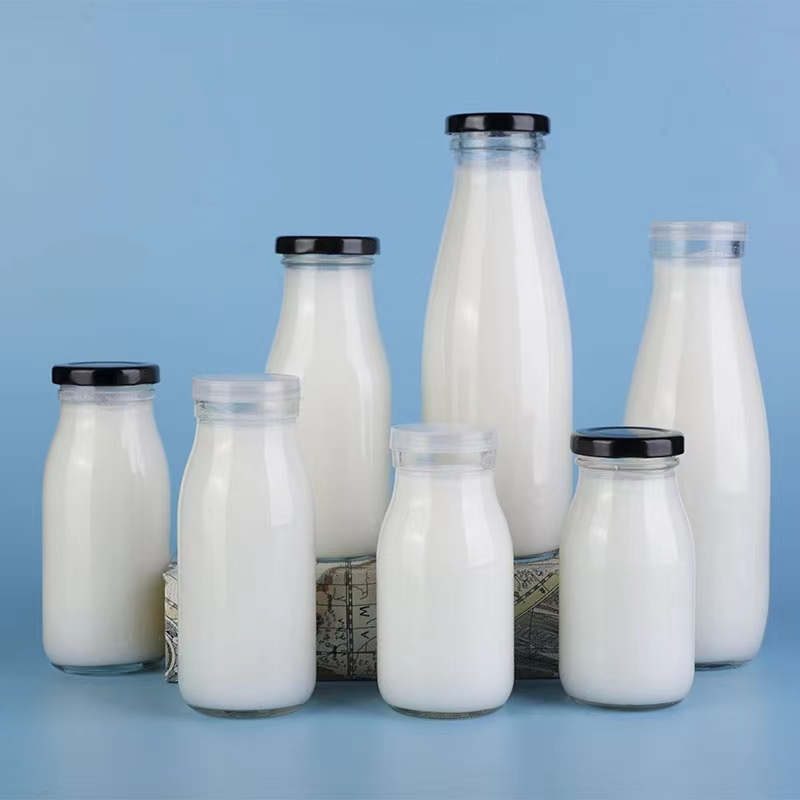 200ml/250ml/300ml Hot -Selling Yogurt Bottle/Glass Beverage Bottle/Fruit Juice Bottle with Iron Cover/Plastic Cover