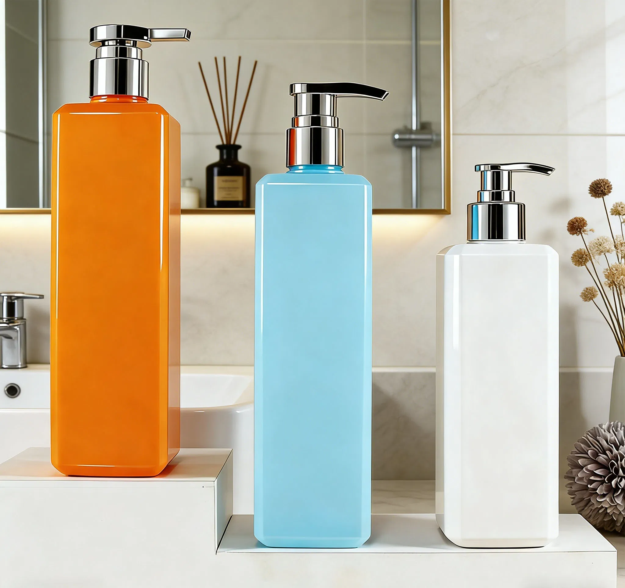 300/400/500ml Personal Care Plastic Shampoo Pet Lotion Cosmetic Packaging Solutions Leak-Proof Travel Bottle