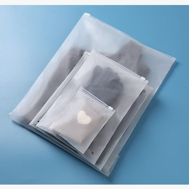 Printing Logo Clothing Packaging PE EVA CPE Printed Garment Tshirt Plastic Slider Frosted Zipper Plastic Bag Customization Package-Conveyance Coffee Food