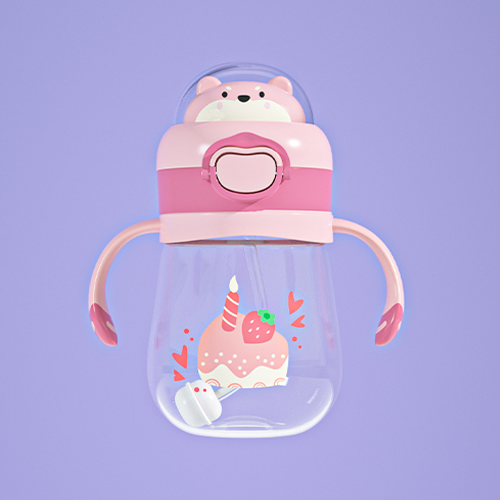 Hot Baby Drinking Training Sippy Water Bottle Products BPA Free Plastic PP Silicone babies Water Bottle Wtih Straw