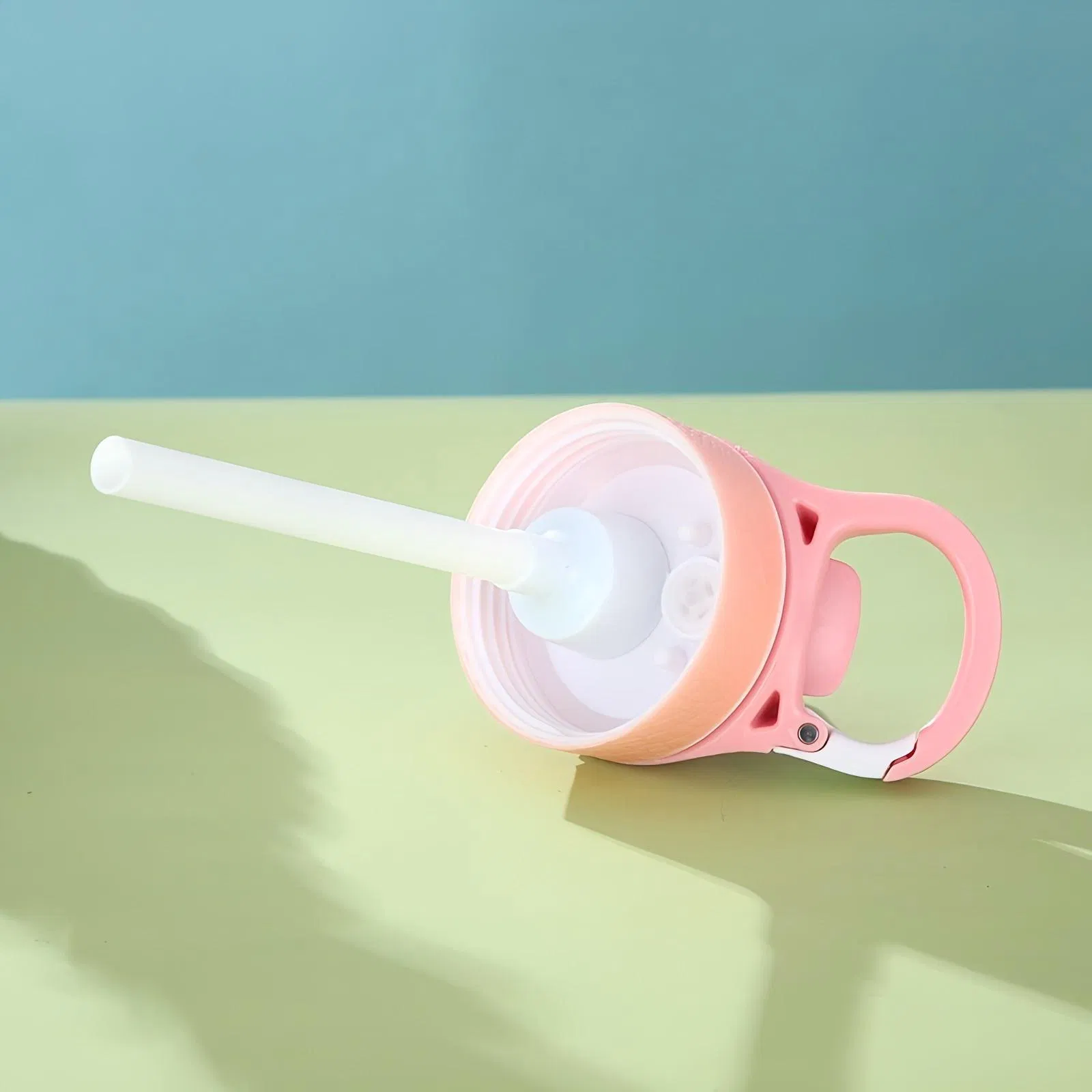 Custom Logo Tritan BPA-Free Kids Clear Food Grade Plastic Cup Mug Water Bottle for Kids Children Bottle with Straw