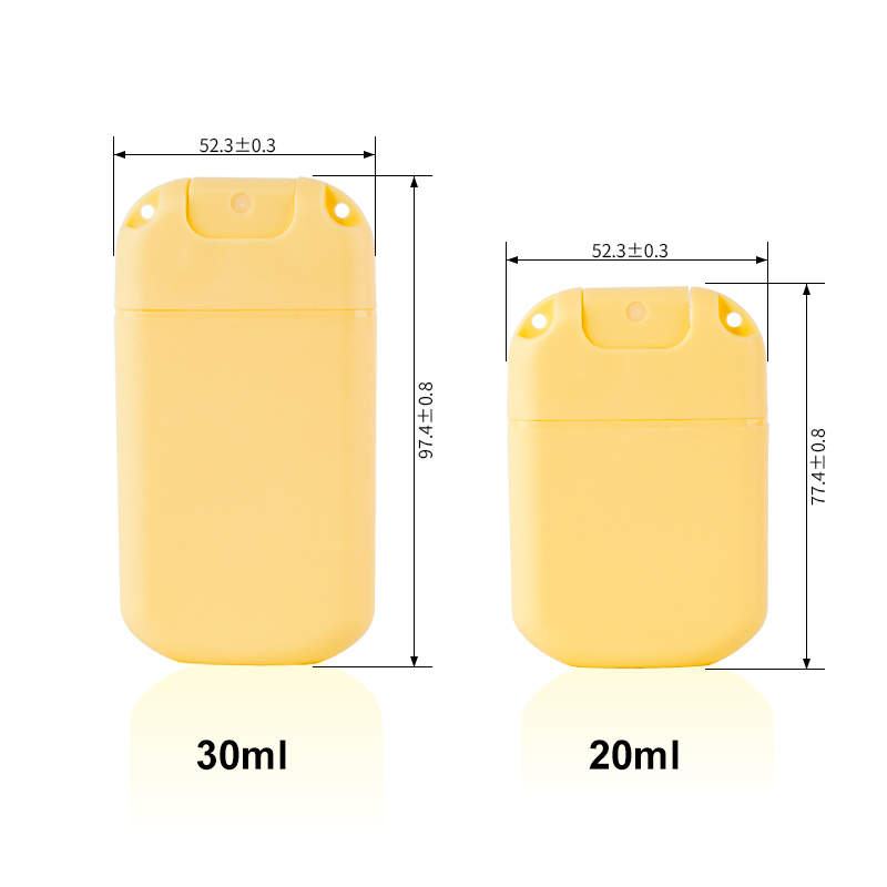Plastic 30ml Refillable Flat Spray Bottle for Cosmetics