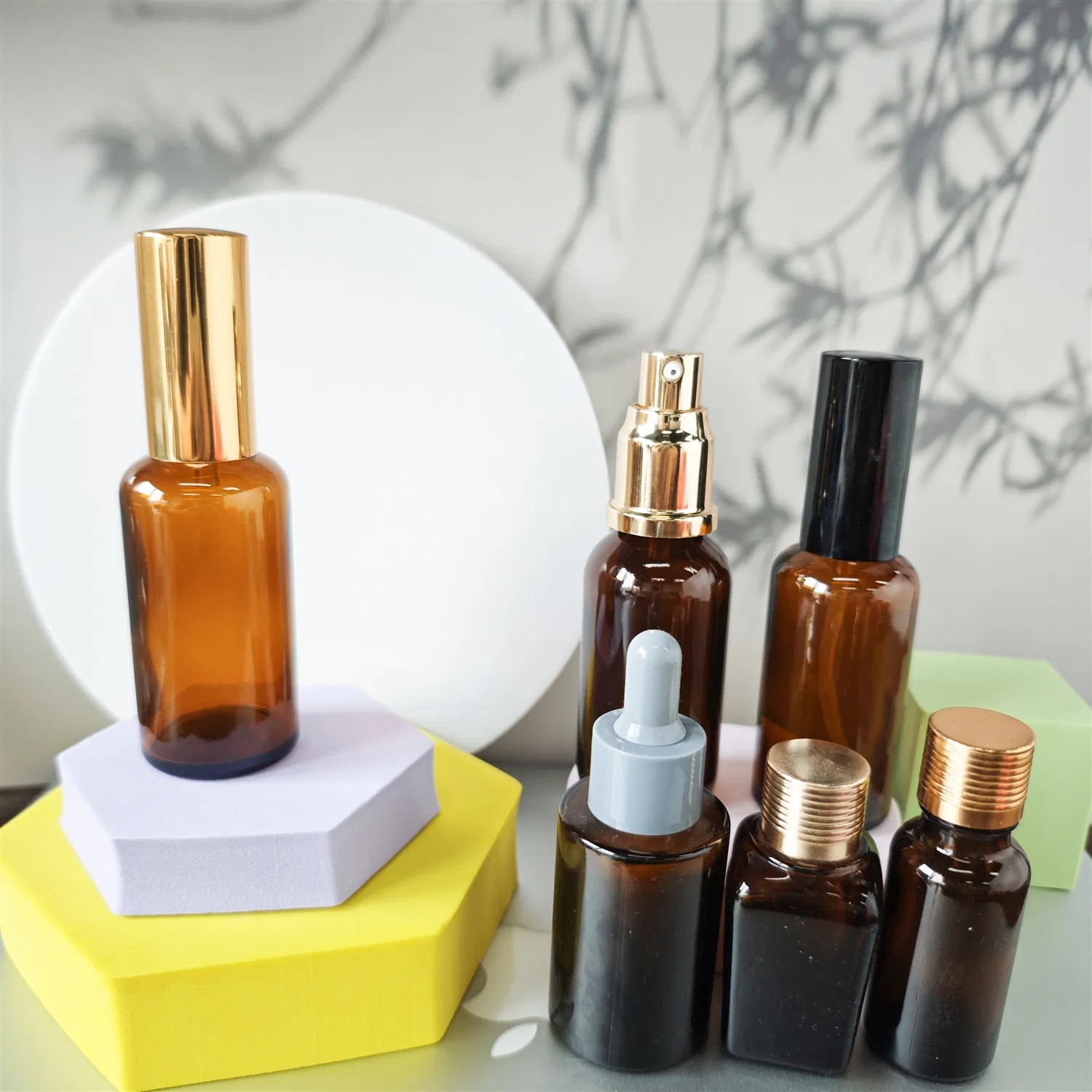 50g/100g/100ml/200ml Domestic Essential Oil Bottle with Taiwan Narrow Spray - Lotion Head Cosmetic Plastic Bottle