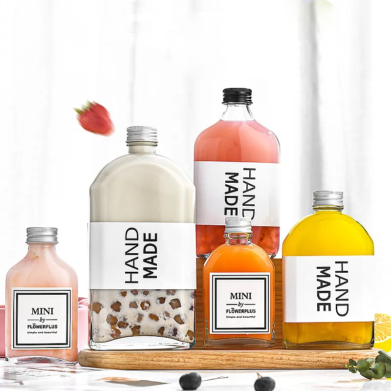 Flat Flask Glass Bottle