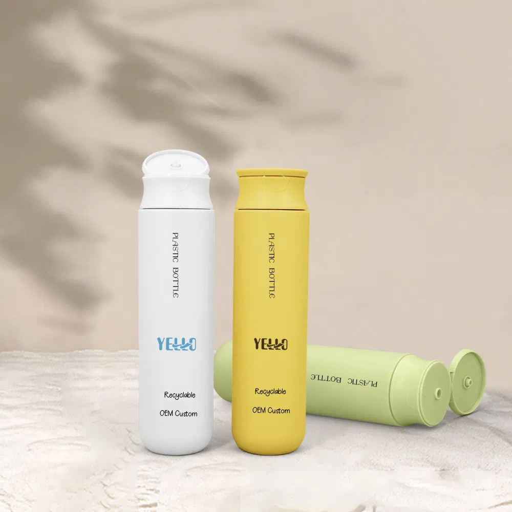 Wholesale Flip Top Cap HDPE Plastic Squeeze Body Lotion Shampoo Conditioner Packaging Facial Cleanser Face Wash Bottles