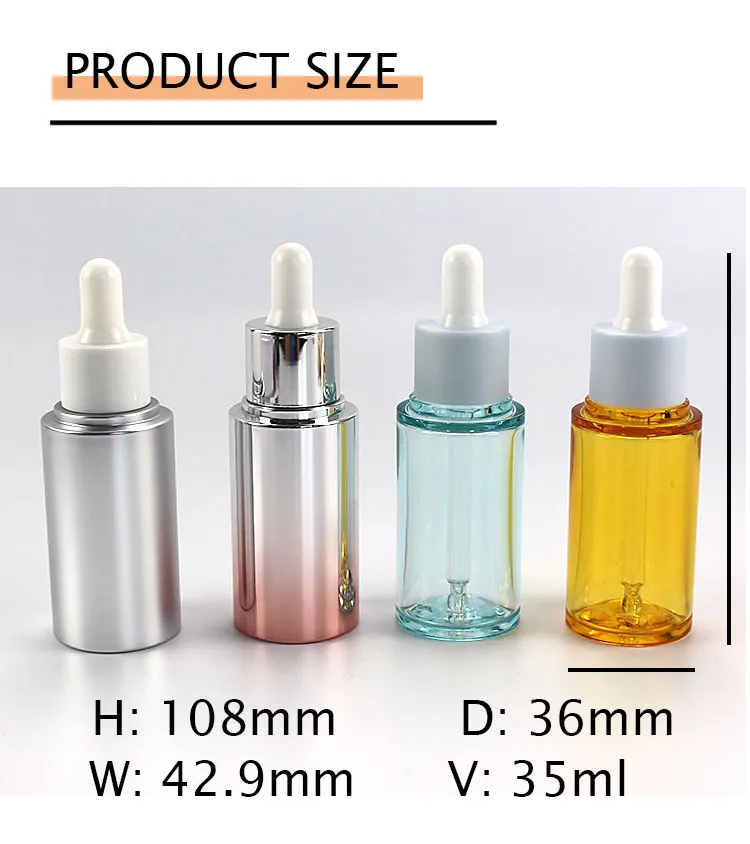 35ml Colorful Plastic Dropper Bottle