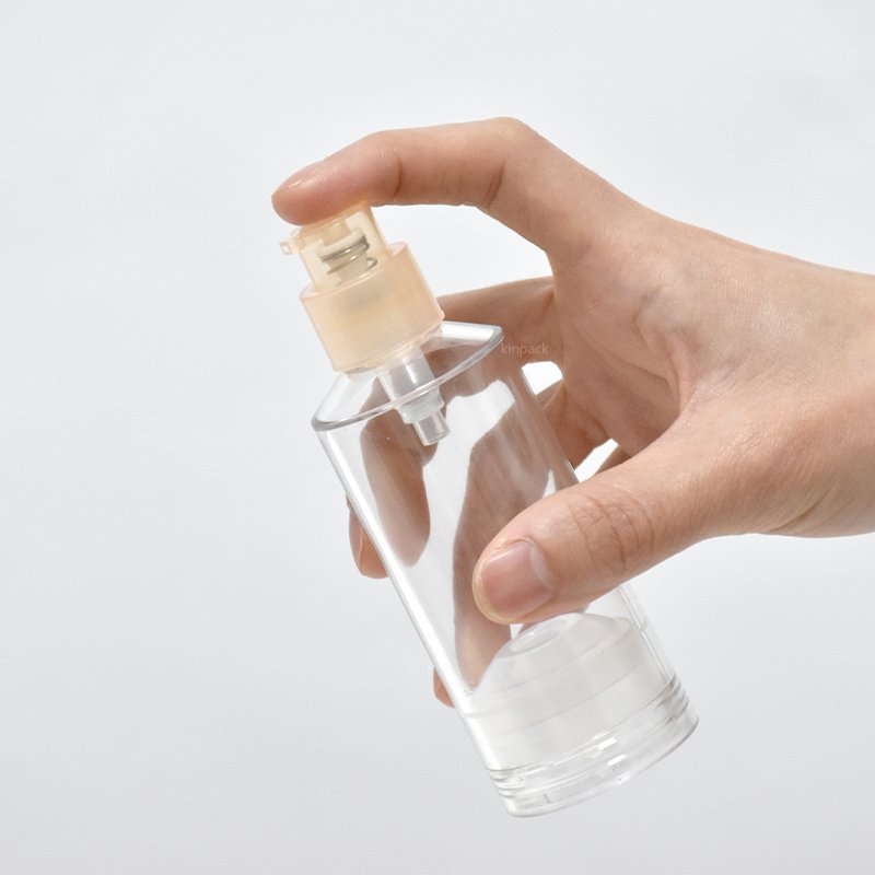 Crimp 15ml 30ml 50ml Skincare Essential Oil Serum Container Plastic Airless Cosmetic Cream Lotion Pump Bottle by Kinpack