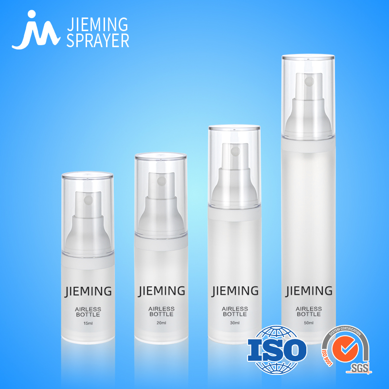 Cylindrical Cosmetic 15ml 20ml 30ml 50ml Plastic PP Vacuum Airless Bottle Round Edge Shape for Skincare Cream Serum Lotion