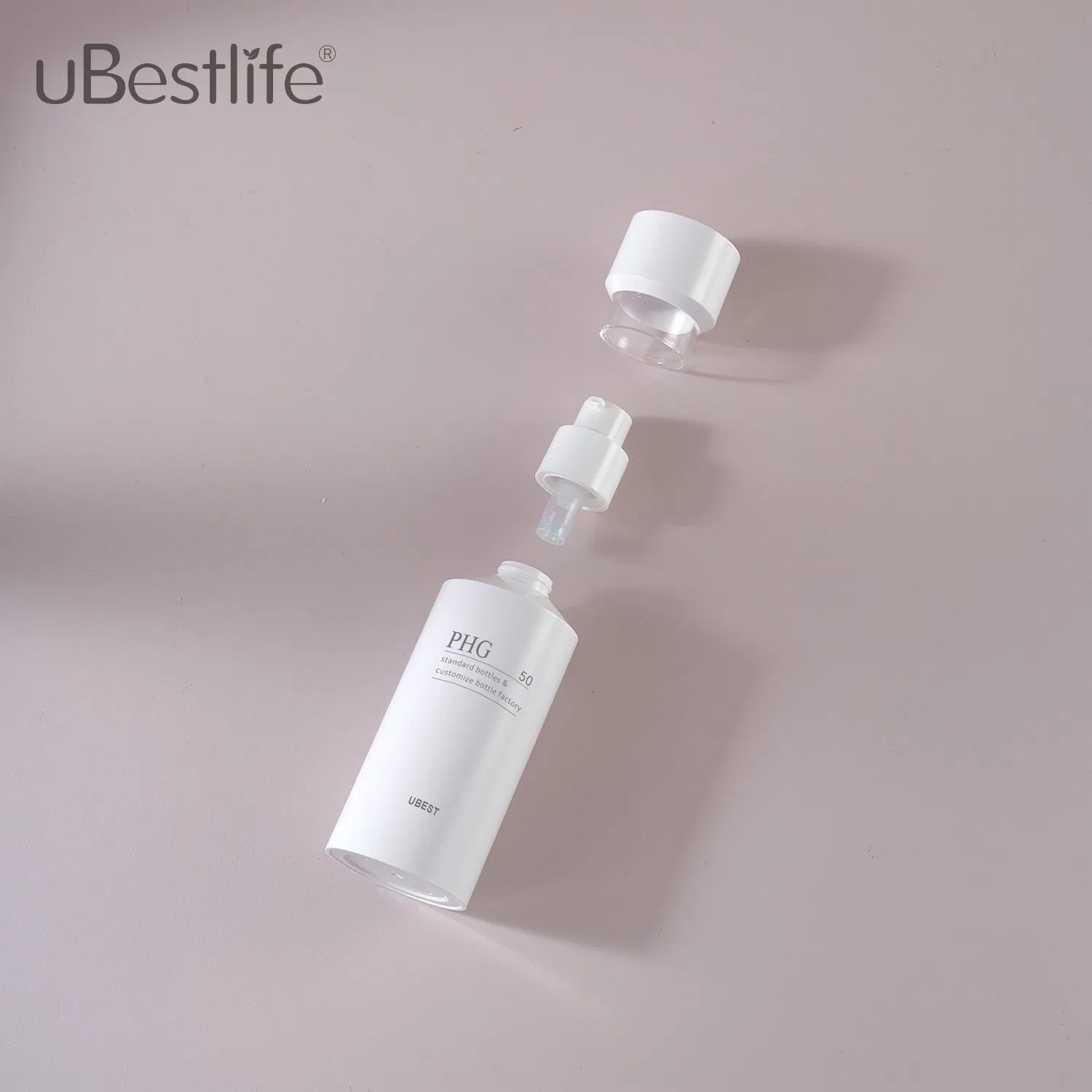 Phg Lotion Bottle Luxury Package 15ml 30ml 50ml Empty Round Skincare Essential Oil Pump Cosmetic Serum Plastic Pet Bottle