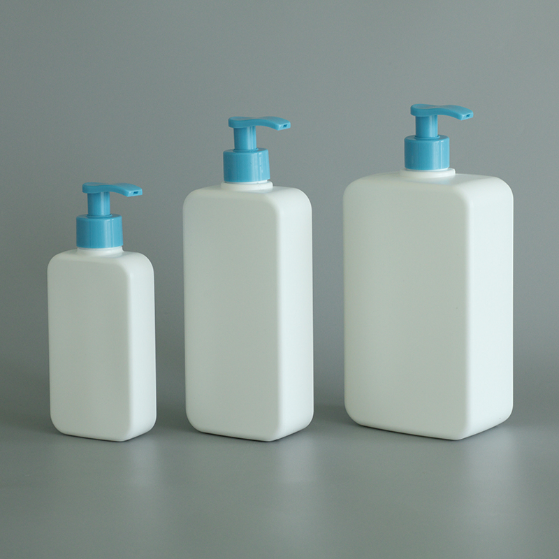 200ml White and Square Empty Square Matte Black HDPE Plastic Shampoo