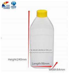 Chemical Used 1 Liter 1000ml Volume White Empty HDPE Bottle Plastic Bottle