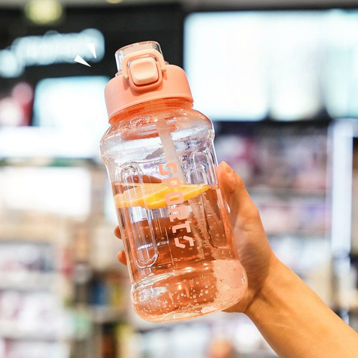 New Design Outdoor Sports Juices Milk Smoothies Plastic Wide-Mouth Reusable Water Bottle