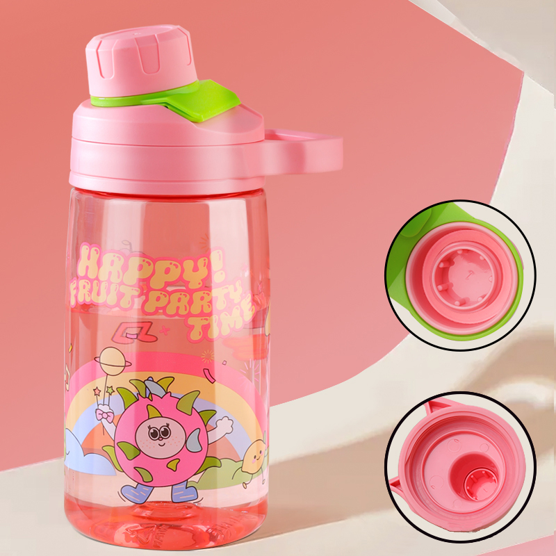 Aohea Sports Water Bottle, Water Bottle for Kids, Bike Water Bottle, Plastic Water Bottle with Carry Handle, Leak-Proof, BPA-Free, Perfect for Travel, School