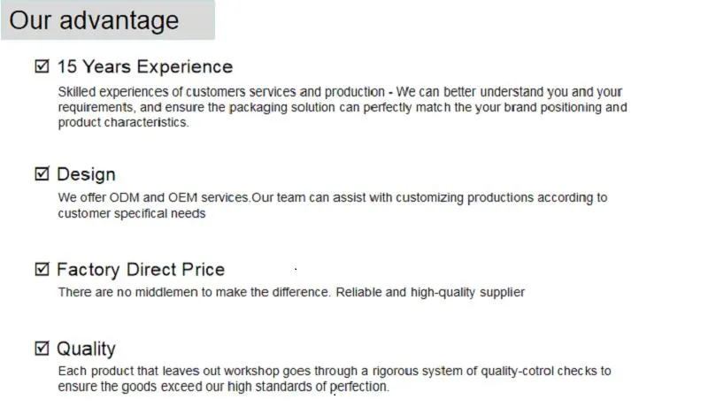 Packaging Advantages