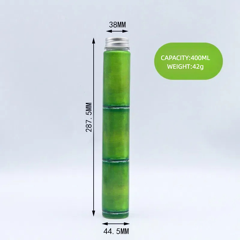 400ml Hugging Bamboo Milk Tea Bottle Bamboo Slim Bottle Disposable Milk Tea Plastic Bottle