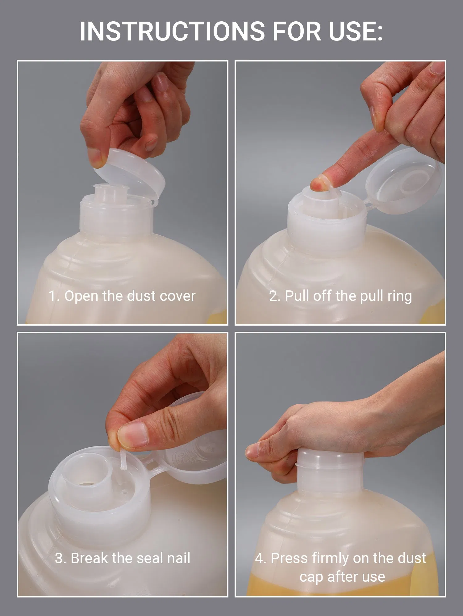 3L Multifunctional Stackable HDPE Bottle with Handle for Edible Oil Storage