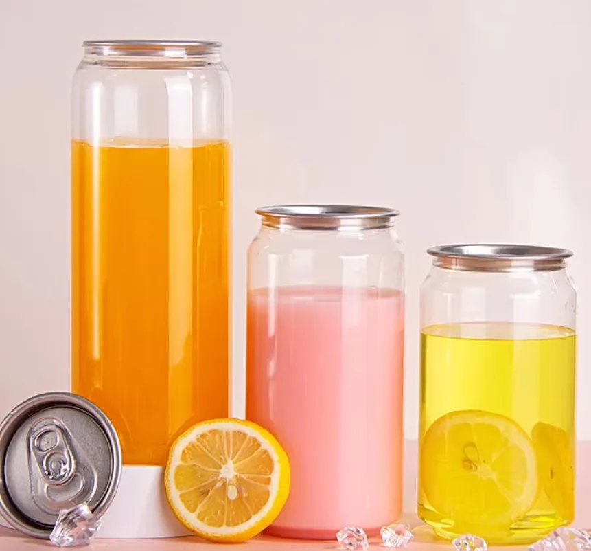 Empty Plastic Can with Lid