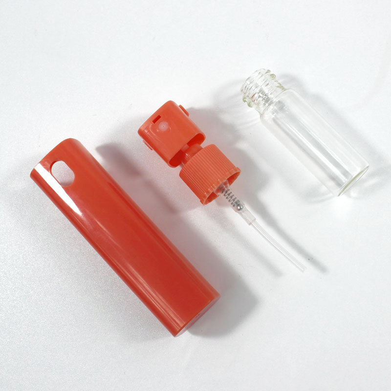 Empty Refill Perfume Atomizer Glass Square Plastic Spray Bottle 10ml