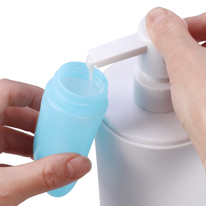 Custom Lower Price Mini 30ml 1oz PE Empty Travel Size Hand Sanitizer Bottle Reusable Travel Plastic Bottle 60ml with Keychain/Carabiners