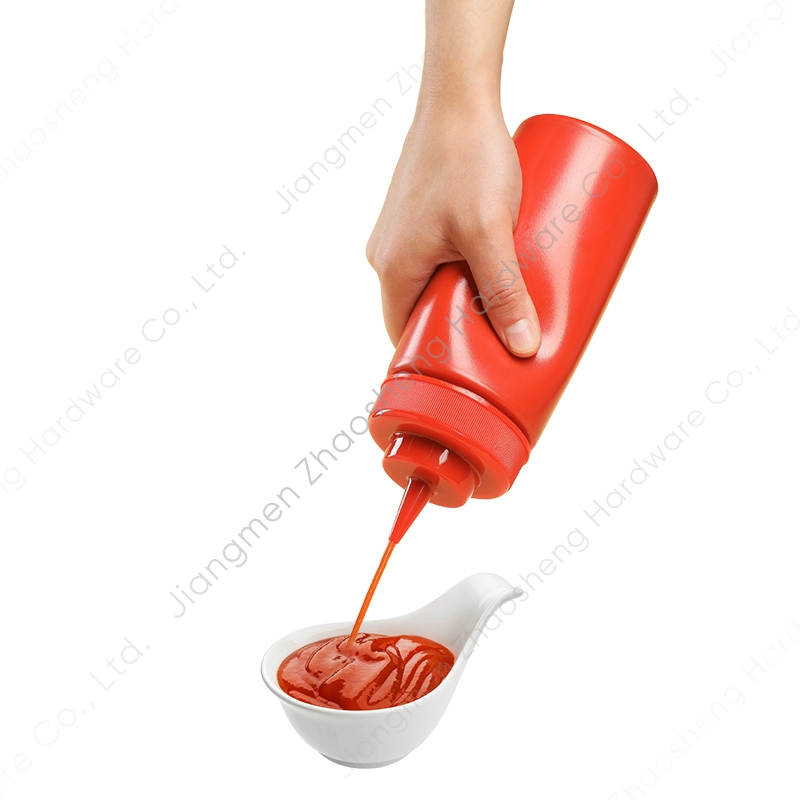 Condiment Containers Sauces Ketchup Dispenser Pancake Mustard Plastic Squirt Squeeze Bottle with Nozzle
