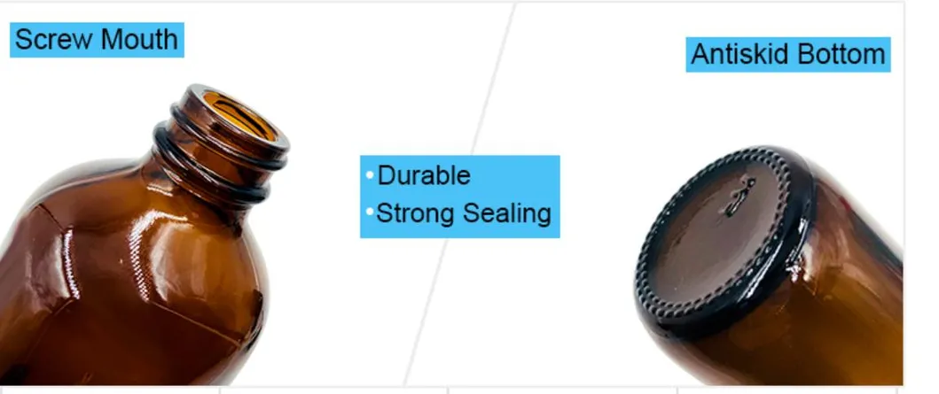 Glass Boston Round Beverage Bottle 5