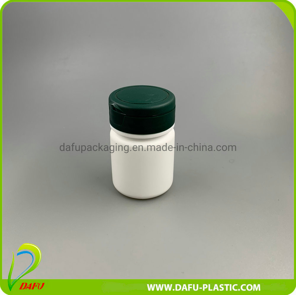 40ml PE Cod Liver Oil Plastic Pill Tablet Bottle with Flip Top Cap