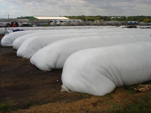 Black/White Silage Film 5 Mil - 40'w X 100'l Tubular Plastic PE Bag Storage Maize Grass Silage Bags Tube Silage Grain Storage Bags