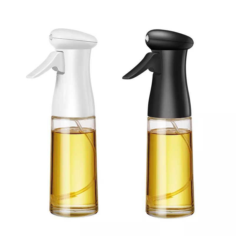200ml Kitchen Food Grade Glass Spray Bottle Oil and Vinegar Spray Cooking Oil Plastic Sprayer Bottle