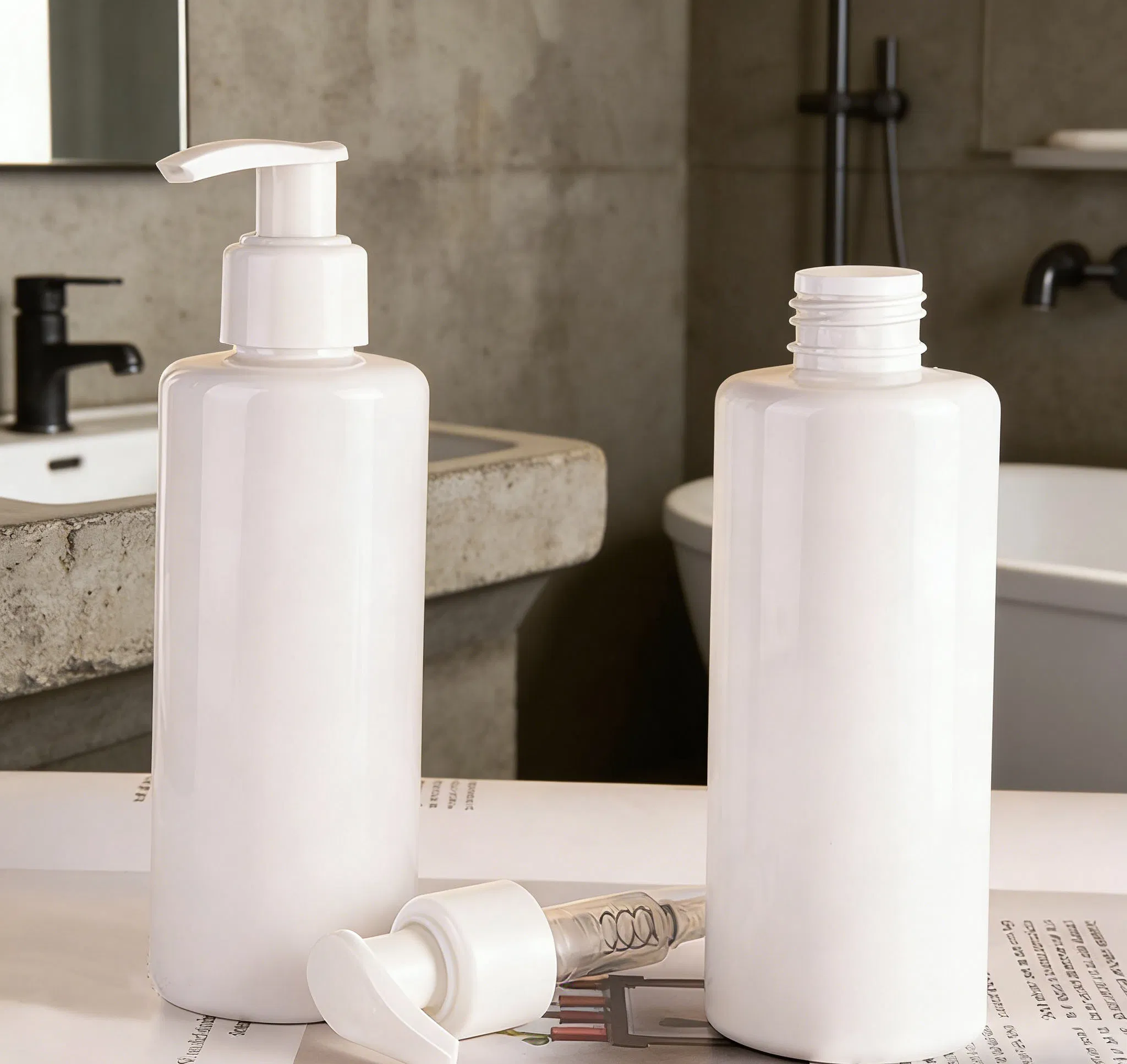 Plastic Cosmetic Packaging Pump Dispenser Bottles Food-Grade Safe Pet Toiletry Container