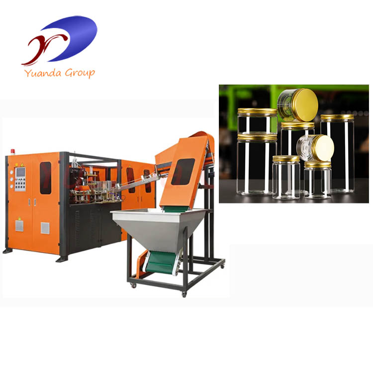 4oz 8oz 12oz 16oz Plastic Jar Wide Mouth Plastic Jam Jar Clear Candy Food Grade Plastic Bottle Making Machine Pet Blow Molding Machine with Lowest Price