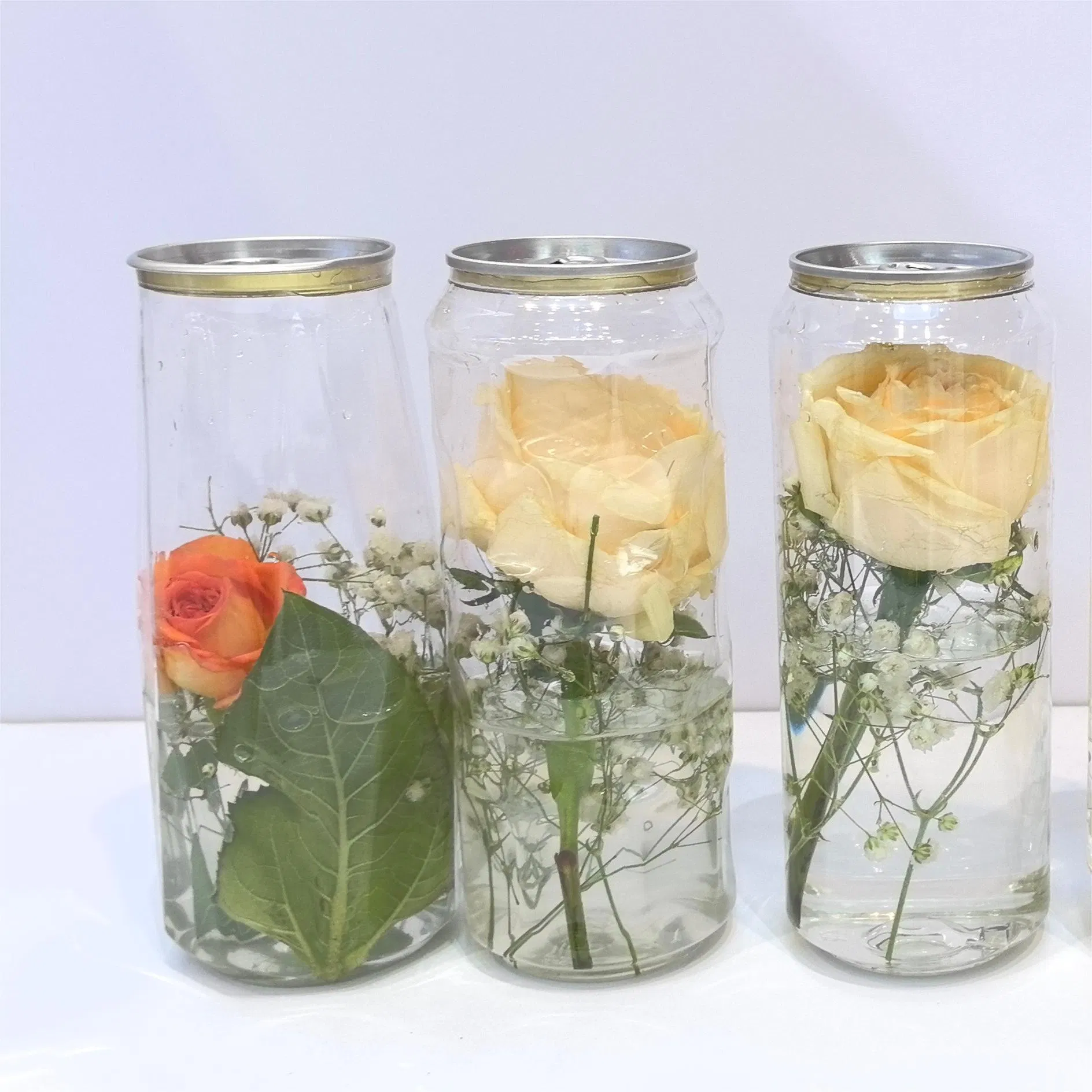 Factory Wholesale Price Disposable Transparent Coffee Pet Cans Plastic Juice Bottles Pet Cans for Beverage