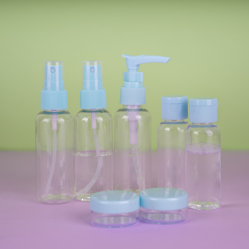 Plastic Travel Containers Set Leak Proof Spray Bottles and Jars