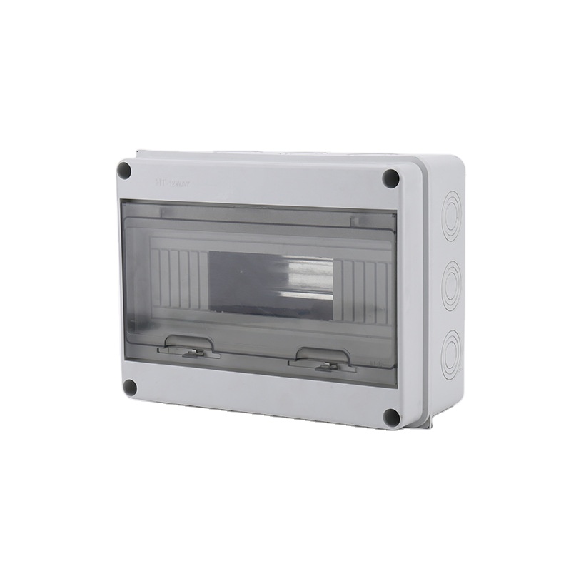 Waterproof IP65 Electrical Junction Box Plastic Distribution Box For Circuit Breaker 12 Way Outdoor Use