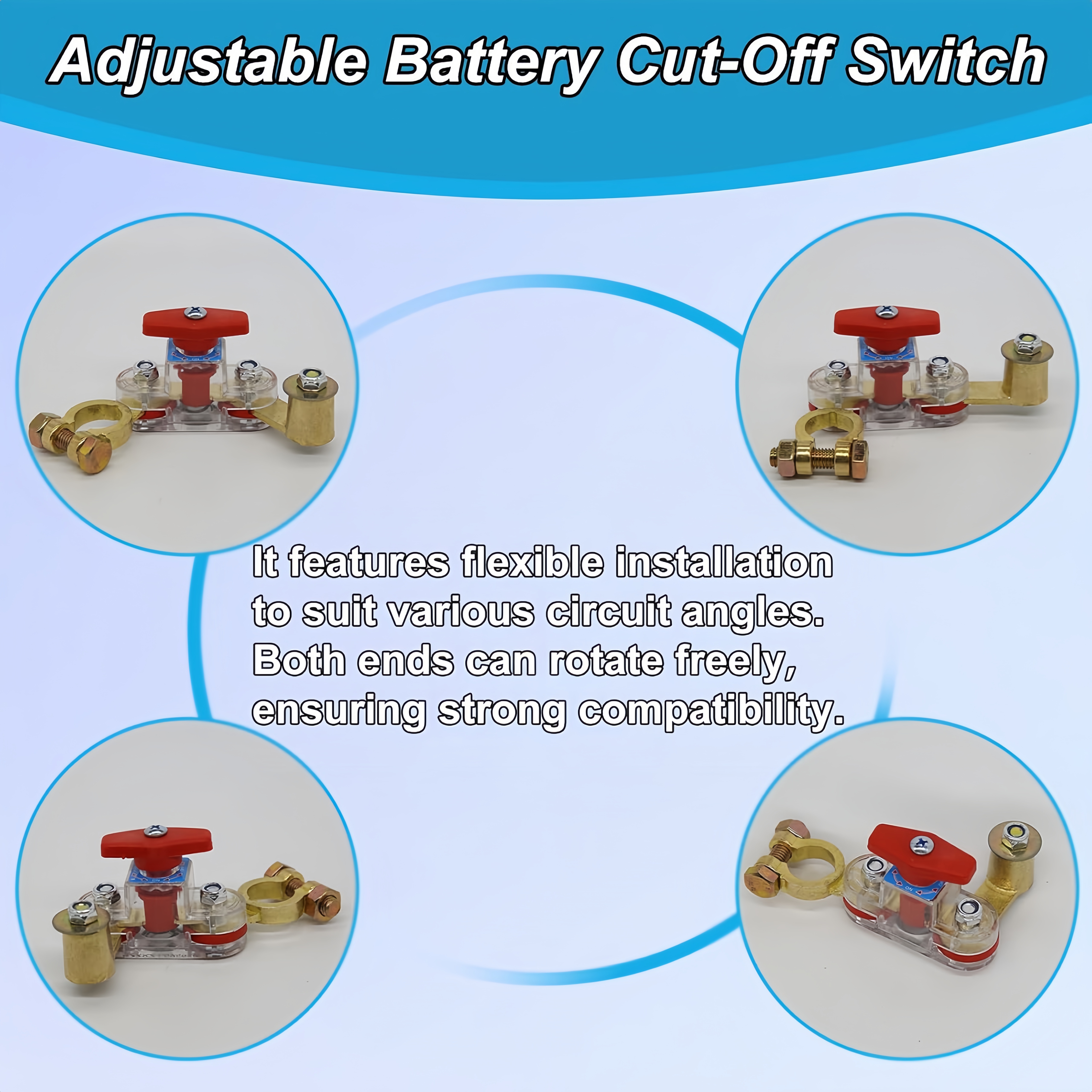12-24V Pure Copper Car Battery Cut Off Switch Circuit Breaker , IP Waterproof Smart Disconnect Switch For RV Boat Truck